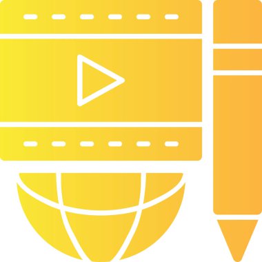 Kalem simgesi, vektör illüstrasyonu