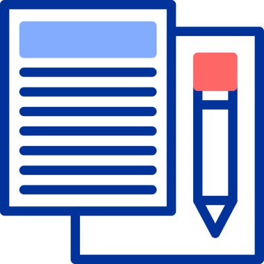 Kalem. Web simgesi basit illüstrasyon