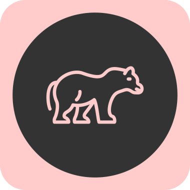 Ayı vektör simgesi, resimleme düzlüğü 