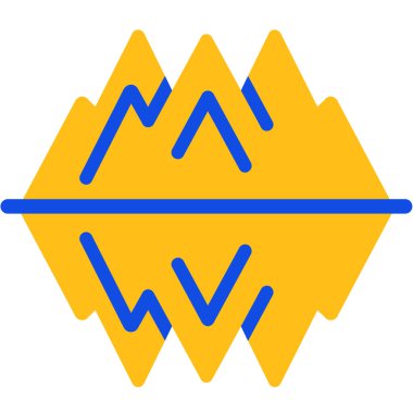 Dağlar dağ simgesi ile doldurulmuş - dış hatlar biçiminde