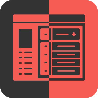 Seo modern simgesi, teknoloji sunucusunun vektör illüstrasyonu