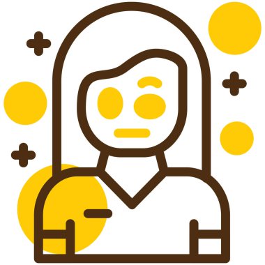 avatar yüz simgesi, vektör illüstrasyonu