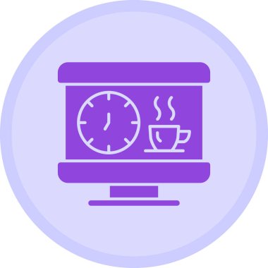 Saat simgesinin vektör illüstrasyonu