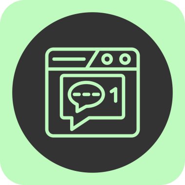 ileti ya da sohbet simgesi, basit vektör illüstrasyonu