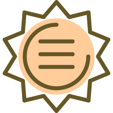 Güneş Simgesi Vektör illüstrasyonu