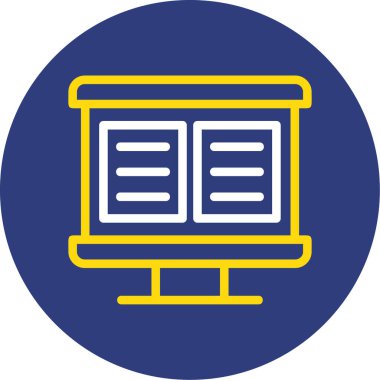 Kitap. Web simgesi basit illüstrasyon