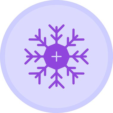 Düz moda kar tanesi simgesi