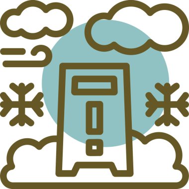 Hava simgesi, vektör illüstrasyonu beyaz arkaplanda izole edildi