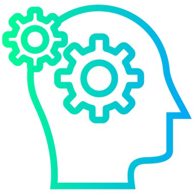 Beyin. Web simgesi basit illüstrasyon