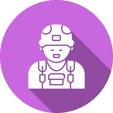 Bir kask simgesinin vektör illüstrasyonu