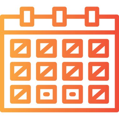 takvim tarih simgesi ana hat biçiminde