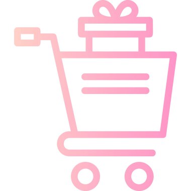 Alışveriş arabası simgesi, vektör illüstrasyonu