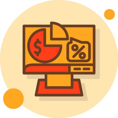 İş analiz simgesi, vektör illüstrasyonu