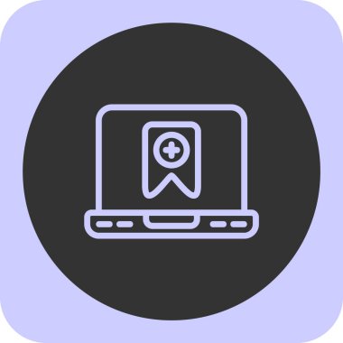 dizüstü bilgisayar simgesi, vektör illüstrasyonu basit tasarım