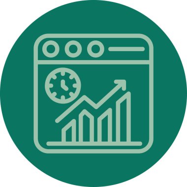 Bir pasta grafiği simgesinin vektör çizimi