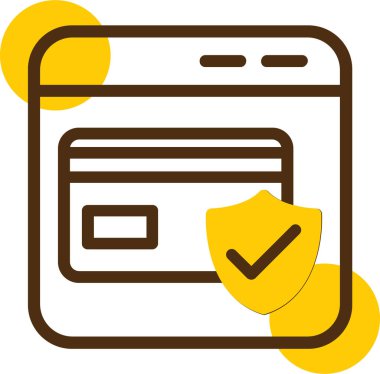 Kredi kartı web simgesi basit vektör illüstrasyonu