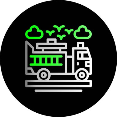 Benzersiz bulut iletim vektör simgesi