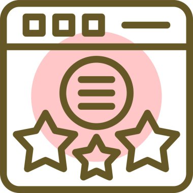 derecelendirme simgesi vektör illüstrasyonu