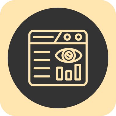 Göz. Web simgesi basit illüstrasyon