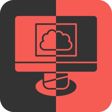 Bulut hesaplama. vektör simgesi