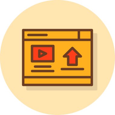 video. Web simgesi basit illüstrasyon