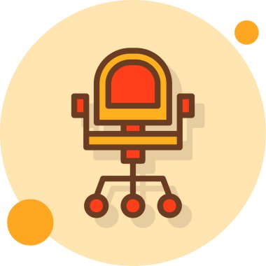 Sandalye koltuğu simgesi düz stil