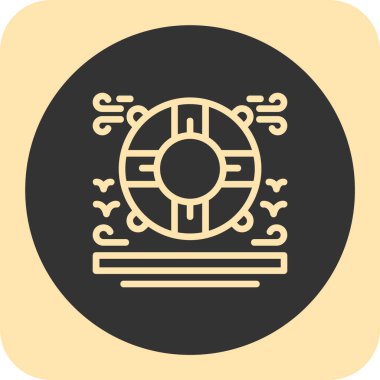 Güneş simgesinin vektör illüstrasyonu