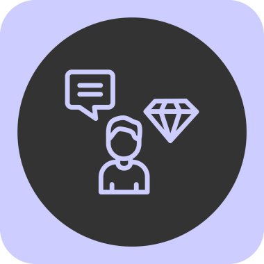 Sohbet simgesi soyut arkaplanda izole edildi