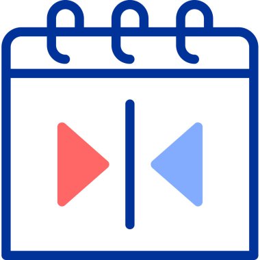 Takvim simgesinin vektör illüstrasyonu