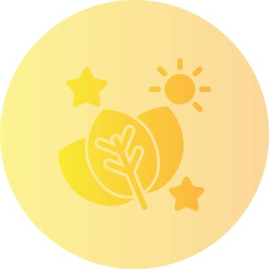 Bitkinin şirin bir simgesinin vektör çizimi