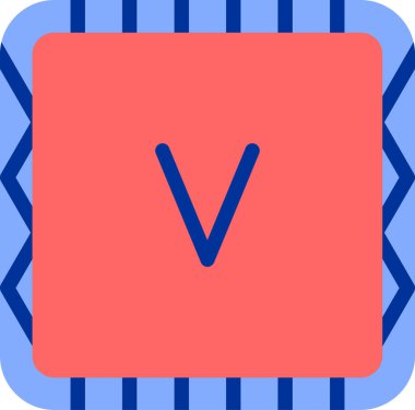 Tek bir harf simgesinin vektör illüstrasyonu