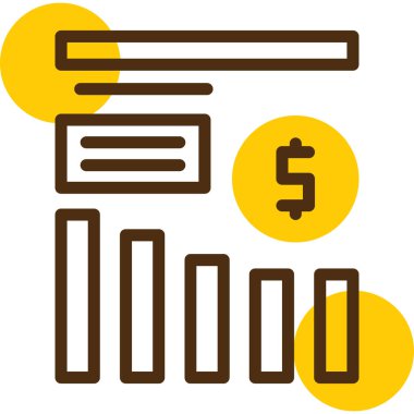 Dolar işareti simgesi, vektör çizimi