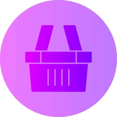 Sepet. Web simgesi basit illüstrasyon