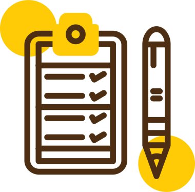 Kontrol listesi. Web simgesi basit illüstrasyon