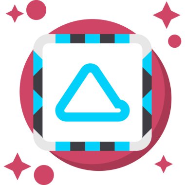 üçgen ikon vektörü, sembol tasarımı