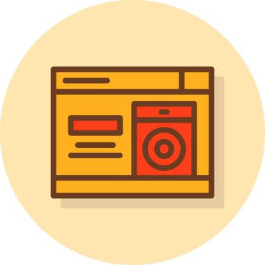 tarayıcı web simgesi, vektör illüstrasyonu