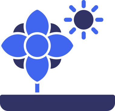 Çiçek. Web simgesi basit illüstrasyon