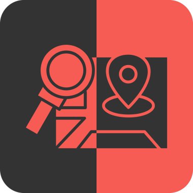 vektör simgesi, konumlu konum haritası ve pusula