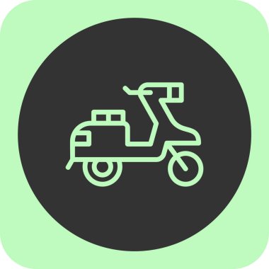 Kişisel ve ticari kullanım için motosiklet vektör simgesi simgesi vektör çizimi..