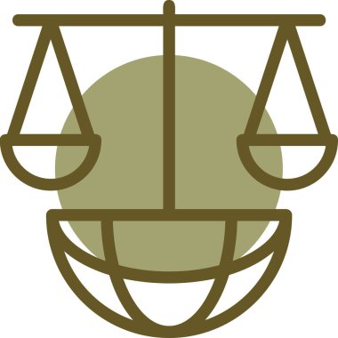 Adalet hukuku vektör simgesi