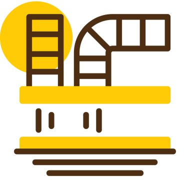 Fabrika. Web simgesi basit illüstrasyon