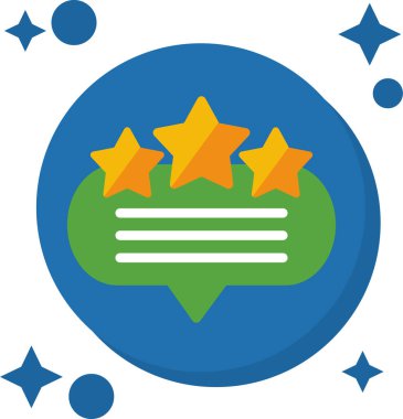 yıldız derecelendirme simgesi, vektör illüstrasyonu