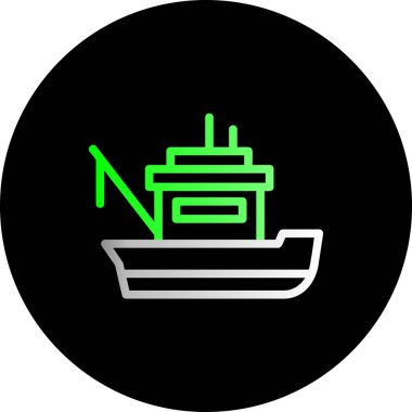 Gemi simgesi vektör illüstrasyonu