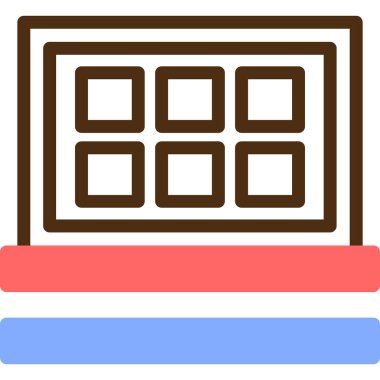 Çikolatalı kek web basit illüstrasyon