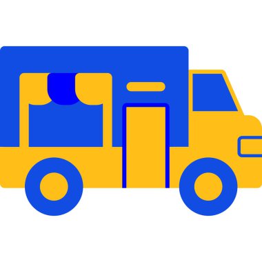 Teslimat. Web simgesi basit illüstrasyon