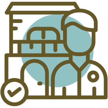 Modern yapı simgesinin vektör illüstrasyonu