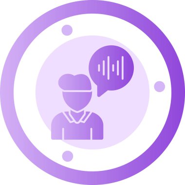 Konuş. Web simgesi basit illüstrasyon