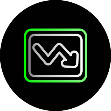 Çemberin modern ve renkli bir simgesinin vektör çizimi