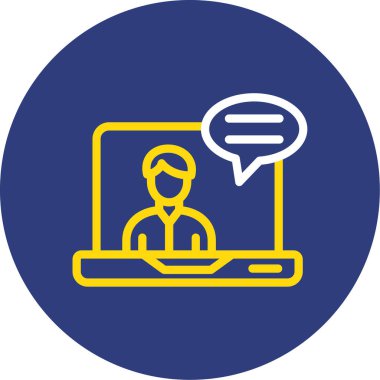 Dizüstü bilgisayar simgesinin vektör çizimi