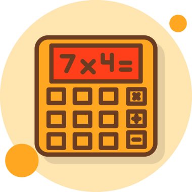 Hesap makinesi matematik izole edilmiş simgesi